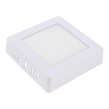 Lampara Cuadrada Sobreponer Sanelec 6w Luz Fria 1294 Blanco