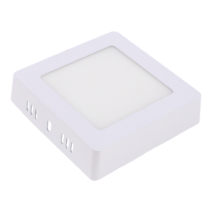 Lampara Cuadrada Sobreponer Sanelec 6w Luz Fria 1294 Blanco