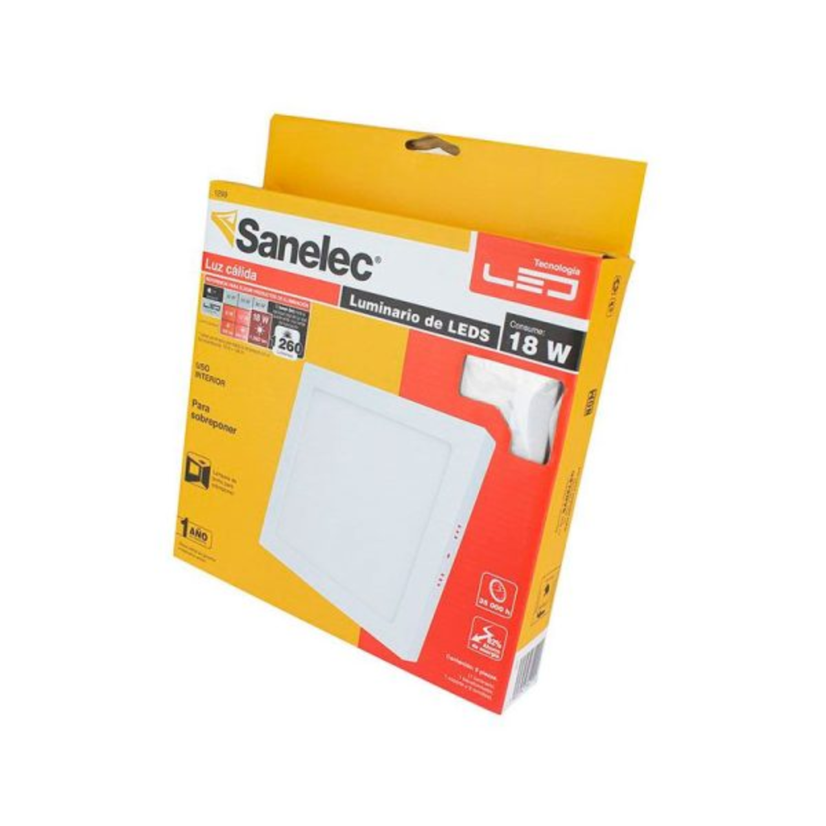 Lámpara Cuadrada Sanelec 18W