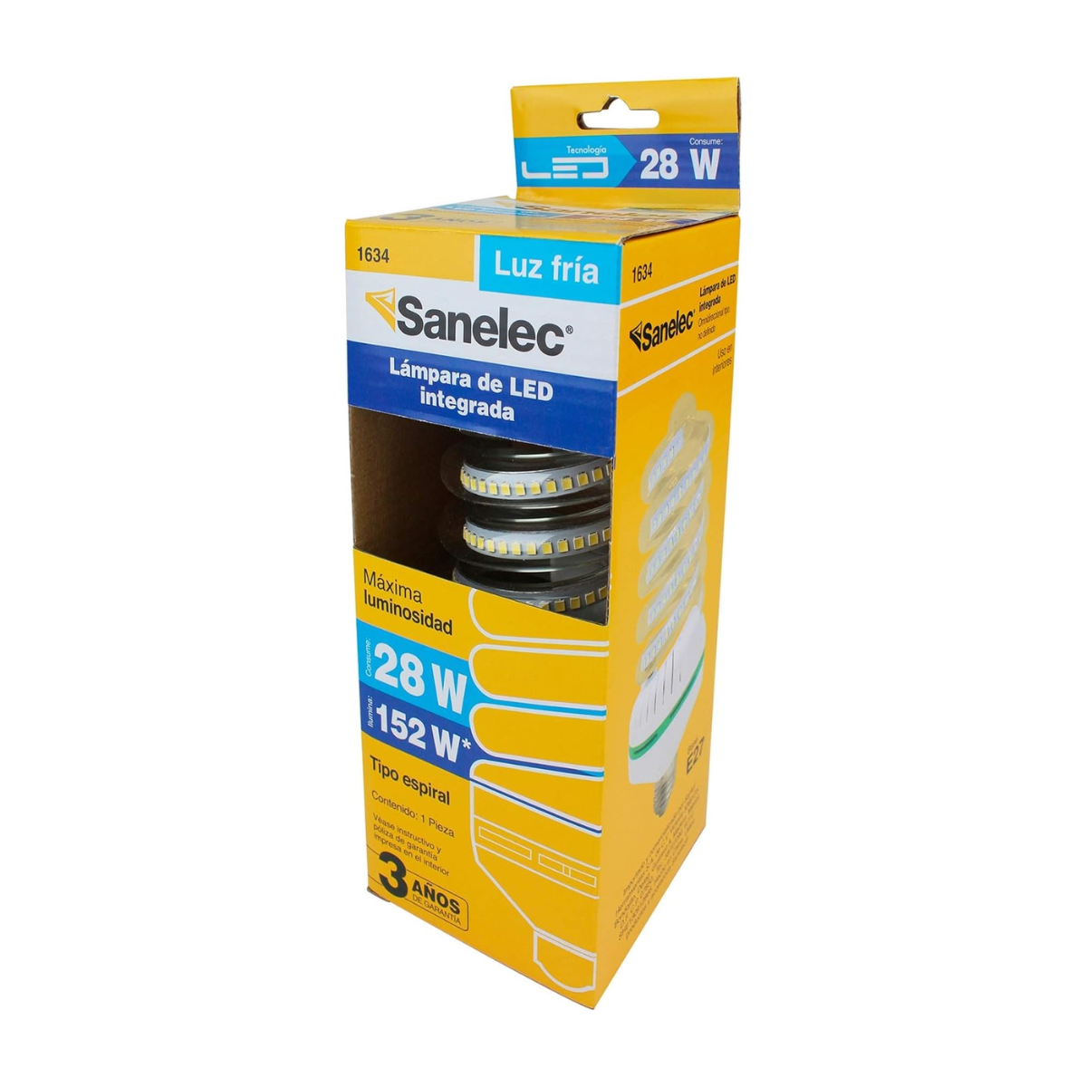 Foco Espiral Led 28W Luz Fría Sanelec