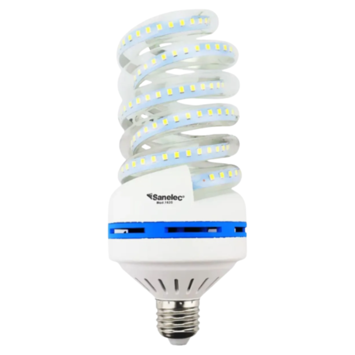 Foco Espiral LED Sanelec, Luz Fría 6500K, Base E27 32W