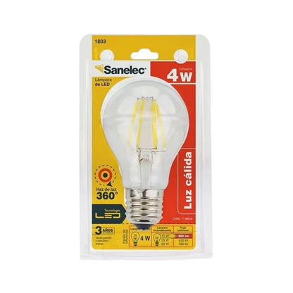 Foco Led Filamento 4W Luz Sanelec - Sanelec