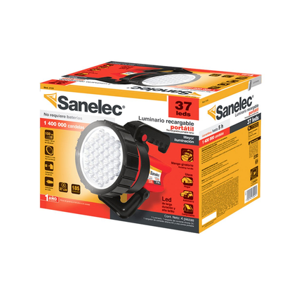 Linterna Recargable para la Casa y Auto 37 leds Sanelec