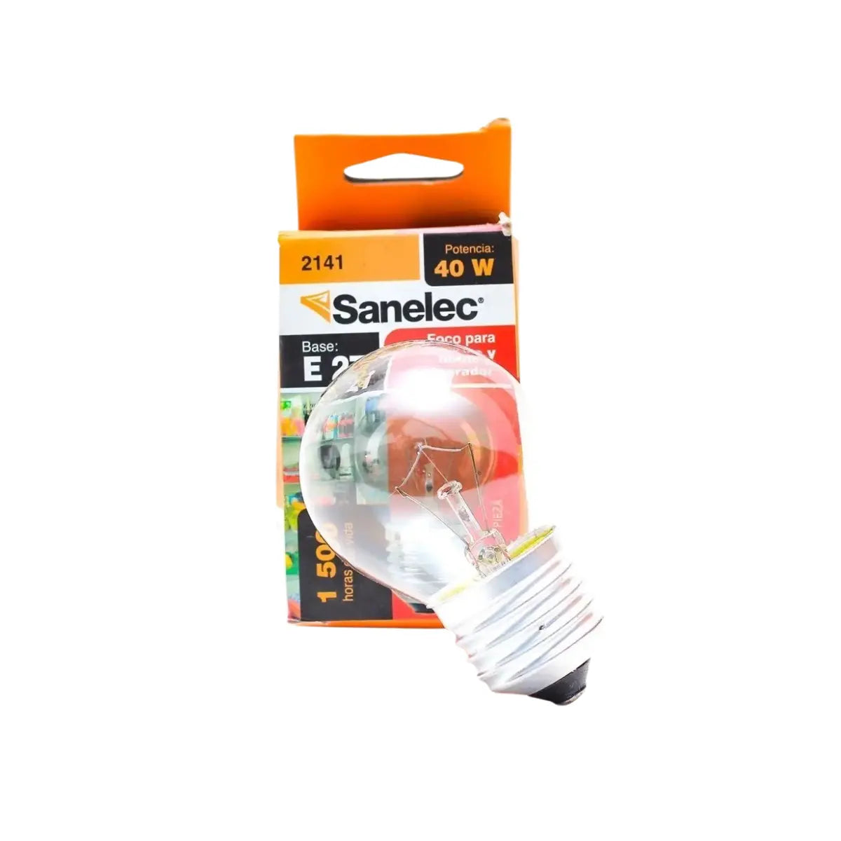 Foco incandescente horno/refri gerador transparente 40W Sanelec - Sanelec - vista lateral