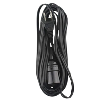 Extension Domestica Con Porta Lampara 5m Negra 2X18