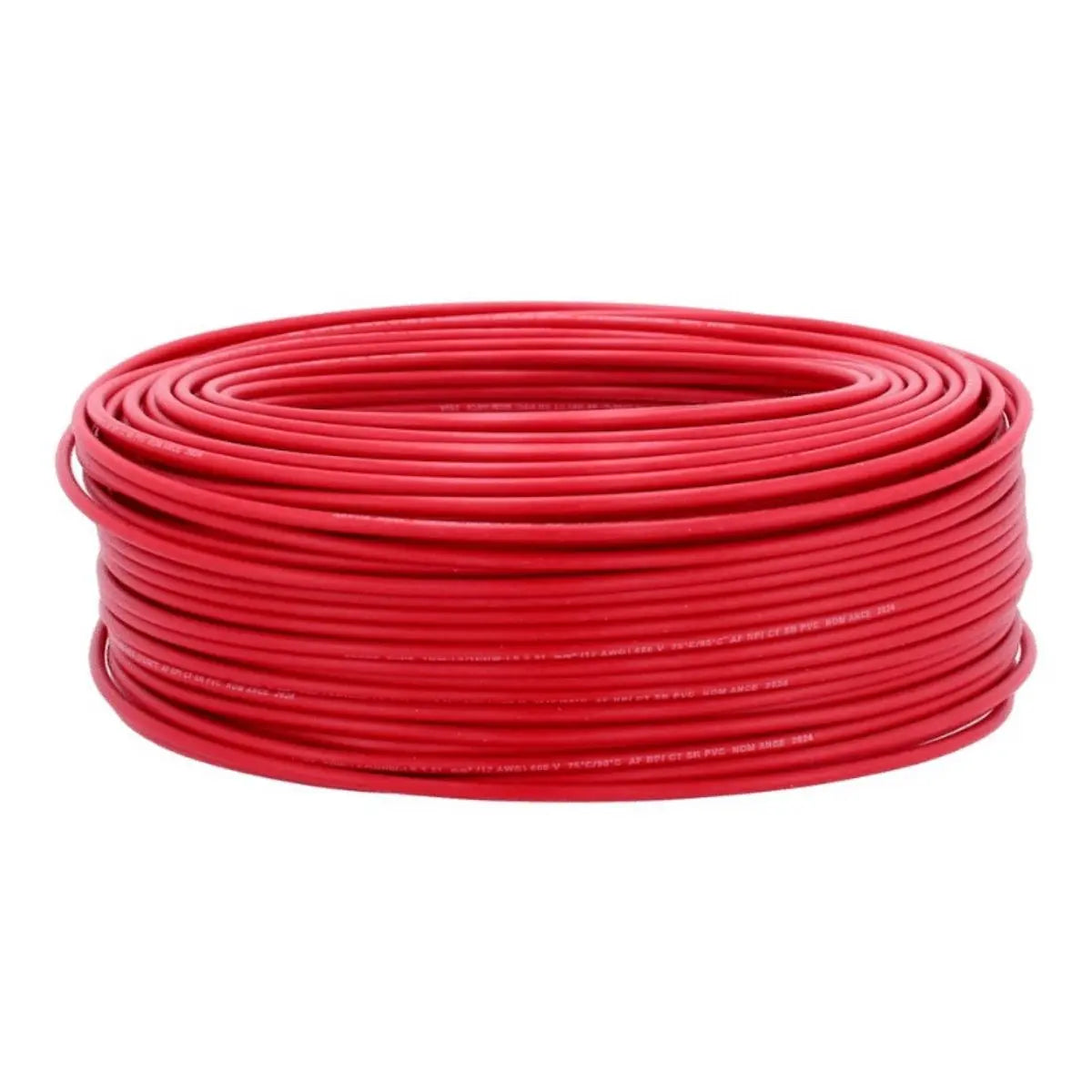 100m Cable THW Calibre 12 AWG Sanelec Rojo Antiflama - Sanelec - vista lateral