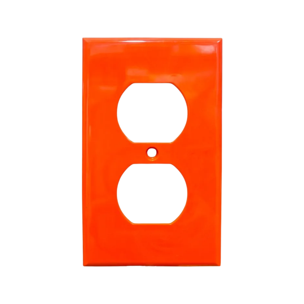 Contacto Doble Aterrizado Sanelec Naranja Soporte Metal