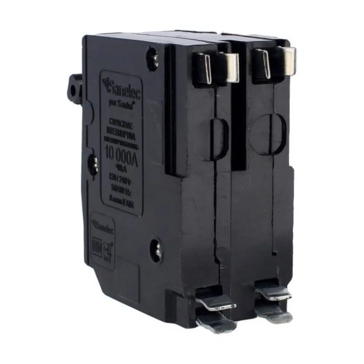 Pastilla Interruptor Termomagnetico Sanelec 2 Polos 20 A - Sanelec - vista lateral