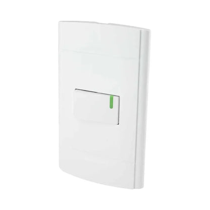 Placa Roma apagador sencillo, minimo a surtir 12 pzas Sanelec - Sanelec - vista lateral
