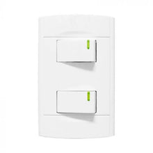 Placa Romana Apagador Doble Sanelec ABS Blanco Uso Doméstico - Sanelec