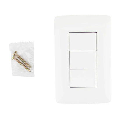 Placa Toscana apagador triple Sanelec - Sanelec - detalle