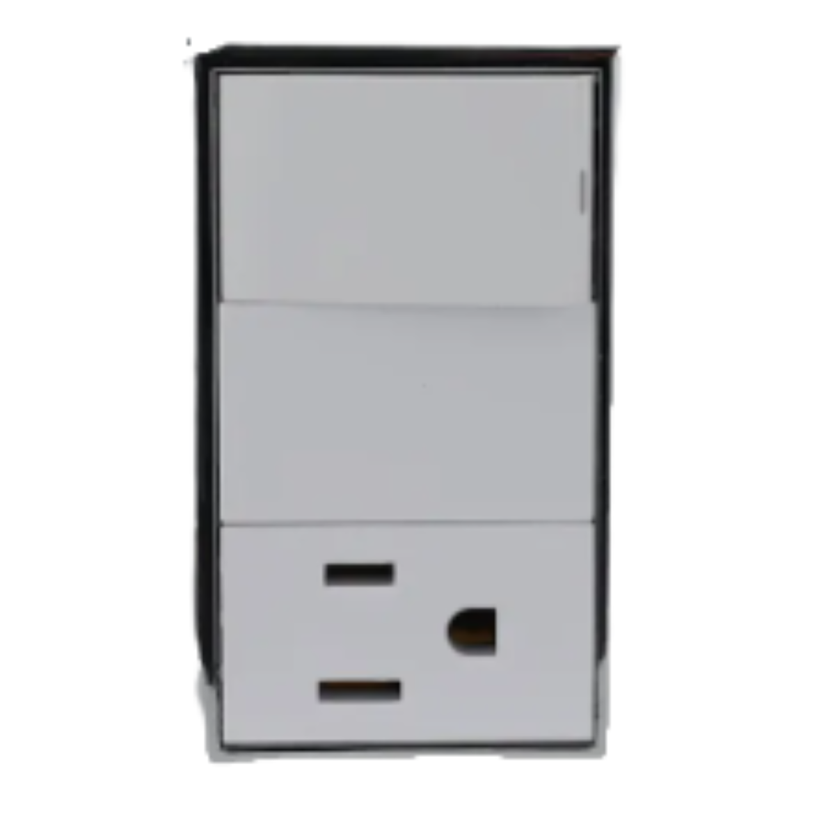 Placa Sanelec Línea Venecia Blanco Con Apagador y Contacto Aterrizado 127V