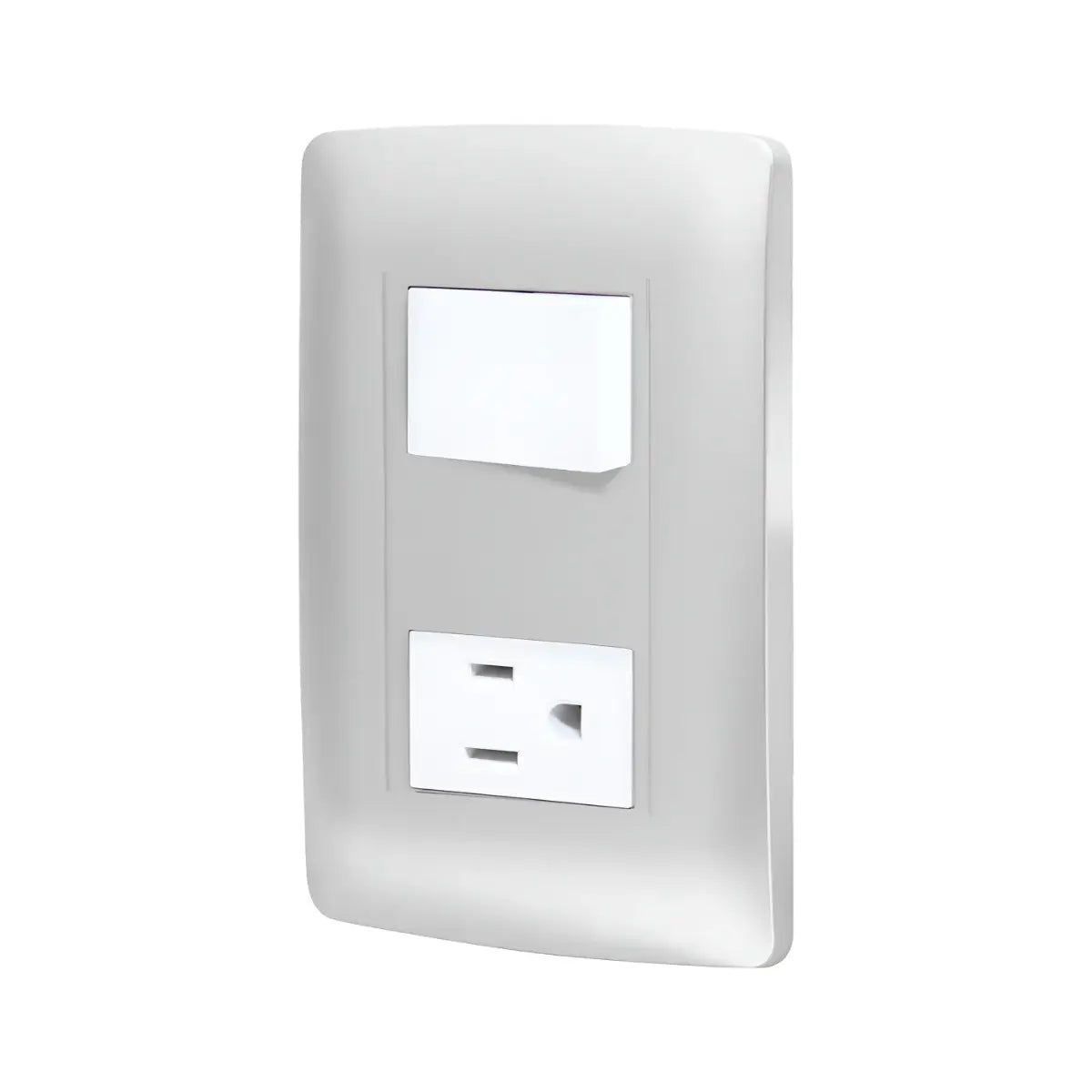 Placa Apagador Contacto 4497 Sanelec Linea Silver 12 Piezas - Sanelec - detalle