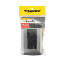 Contacto Doble Aterrizado Sanelec Toscana Graphite 4505 Negro Sanelec