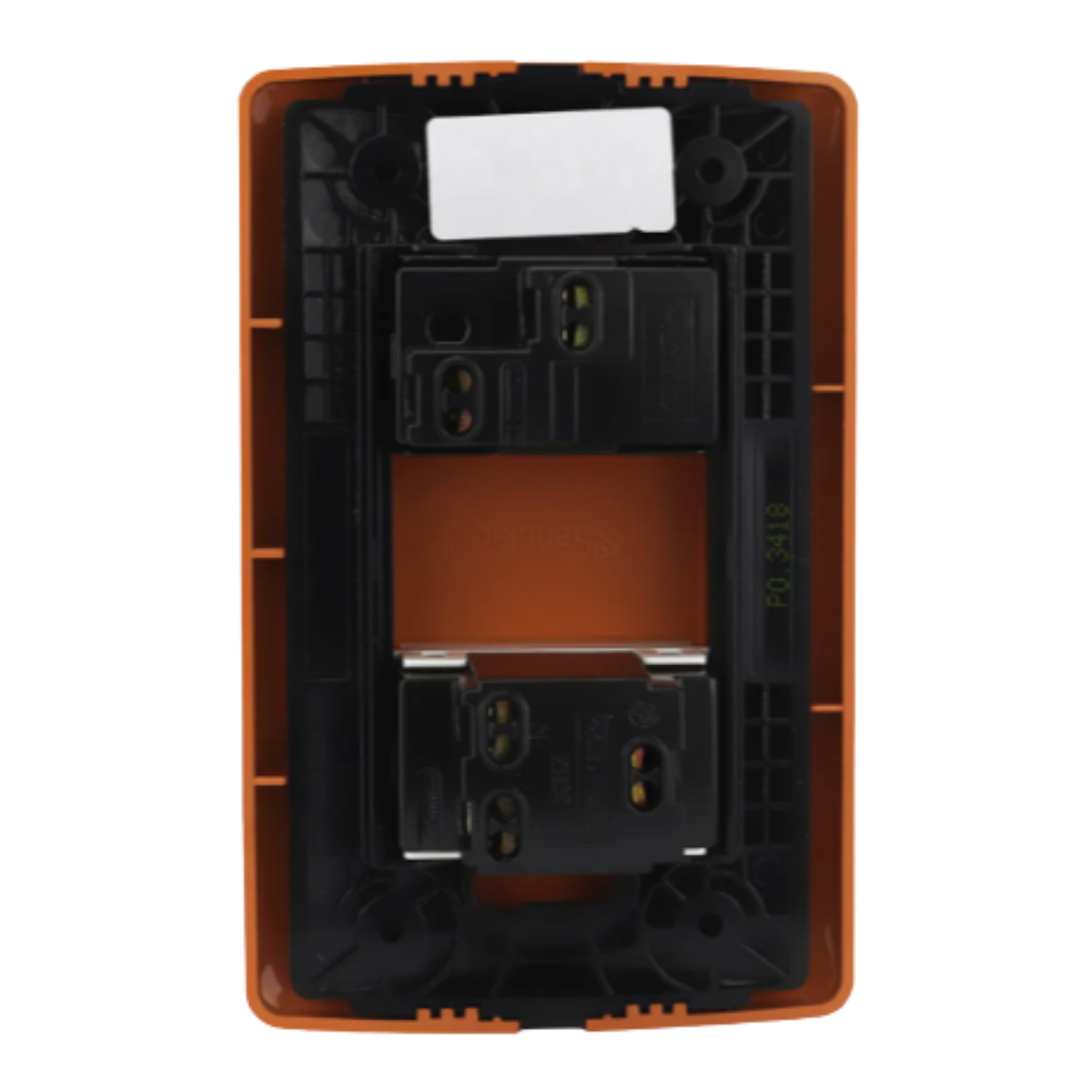 Placa Sanelec Línea Wooden con Apagador y Contacto Aterrizado 127V