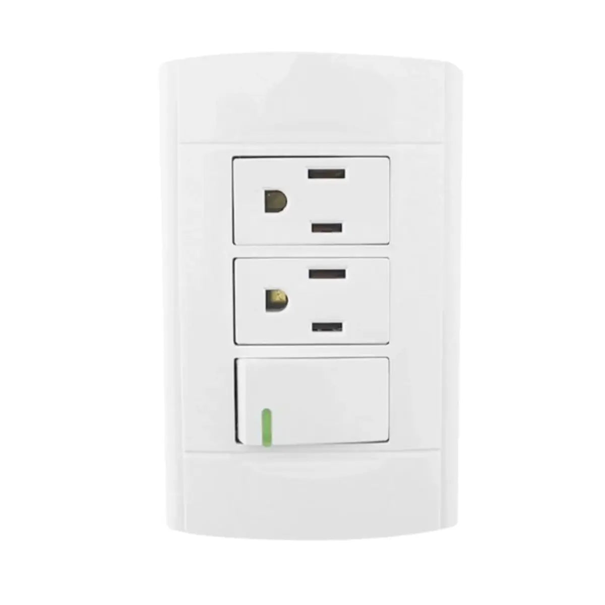 Placa Roma apagador  y contacto doble - Sanelec