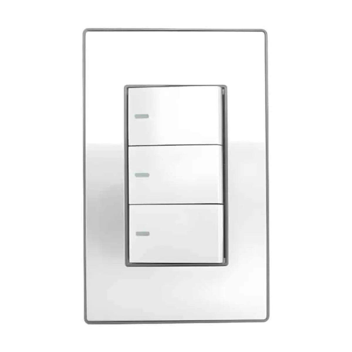 Placa Cordoba apagador triple Sanelec - Sanelec - vista lateral