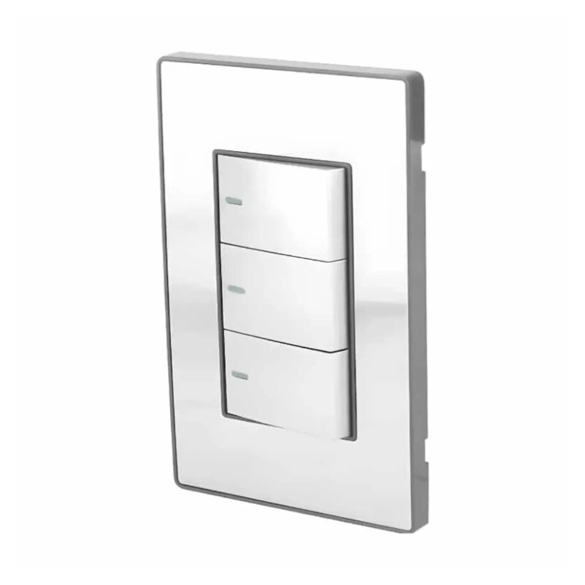 Placa Cordoba apagador triple Sanelec - Sanelec - detalle
