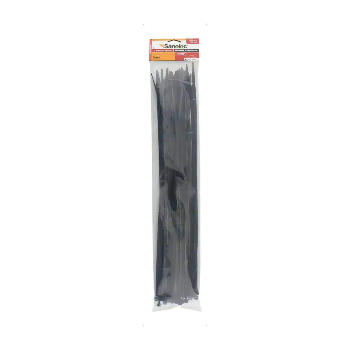 50 pz Chinchos Plasticos 5777 Sanelec 4.8x450mm Negro 5 Piezas - Sanelec