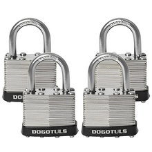 Juego 4 Candados Laminado 40mm Gancho Corto Nivel 5 Dogotuls