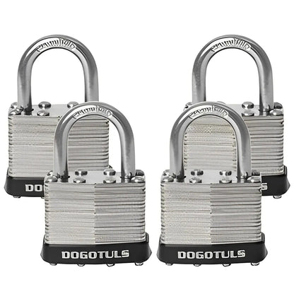 Juego 4 Candados Laminado 40mm Gancho Corto Nivel 5 Dogotuls - Dogotuls - empaque