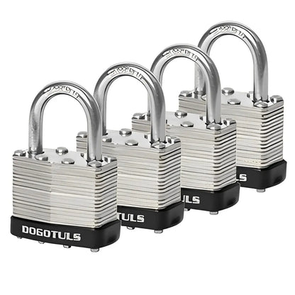 Juego 4 Candados Laminado 40mm Gancho Corto Nivel 5 Dogotuls - Dogotuls - detalle