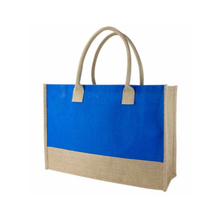 Bolsa Yute Promoopcion Color Azul Asas Redondas Serigrafia