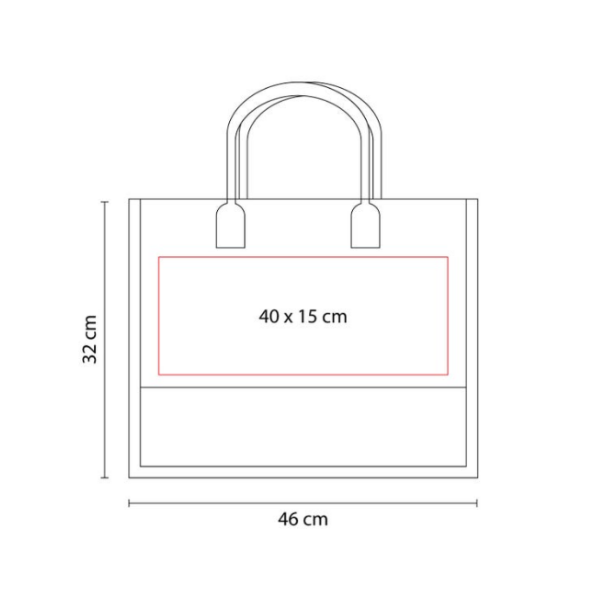 Bolsa Yute Promoopcion Color Azul Asas Redondas Serigrafia