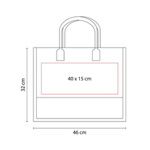 Bolsa Yute Promoopcion Negro Asas Redondas Serigrafia