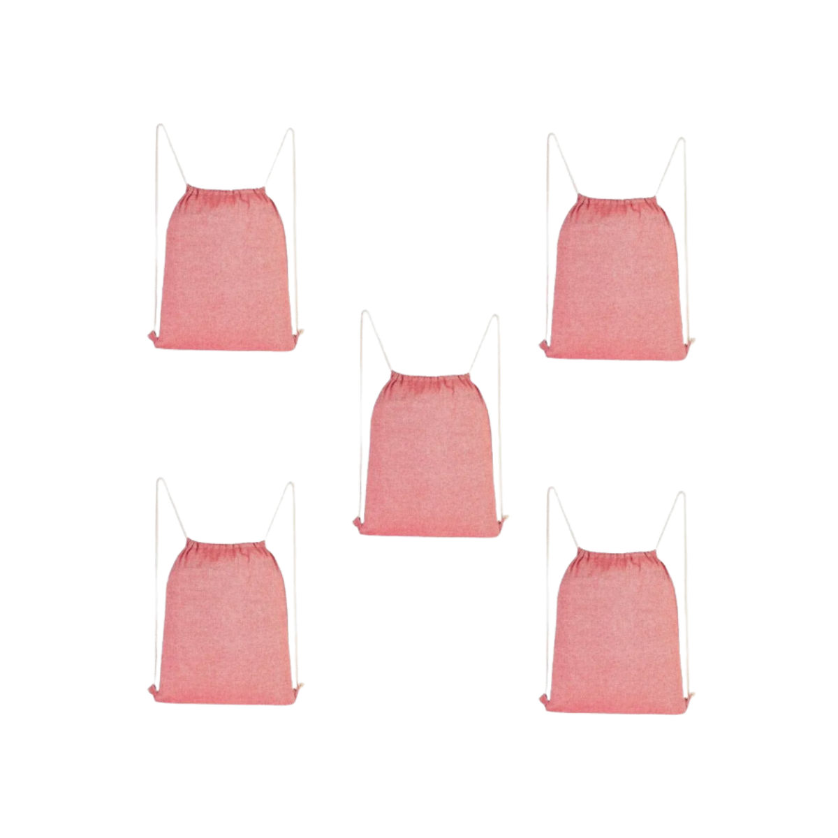 5pzs Morral Mochila Bolsa Promoopcion Colores Algodon