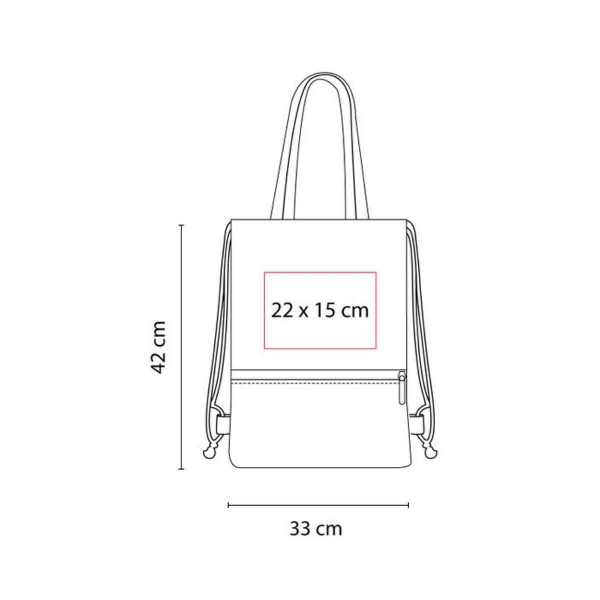Bolsa Mochila Asa Tirante Ajustable 33cm X 42 Cm Comoda
