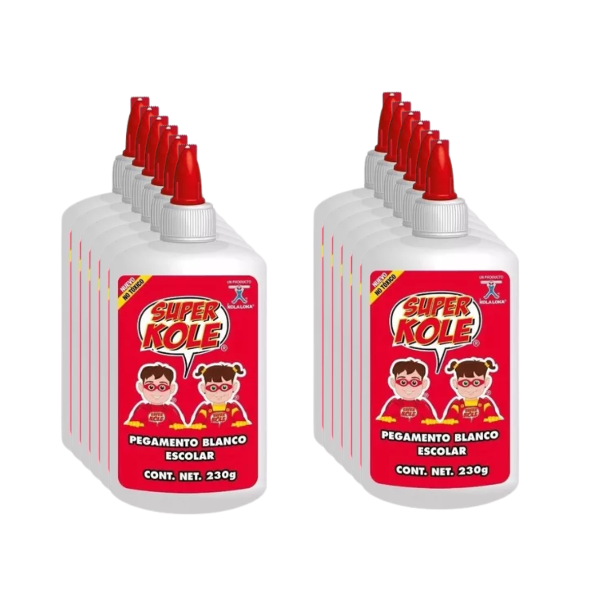 12 Pz SUPER KOLE 230 GRAMOS PEGAMENTO BLANCO