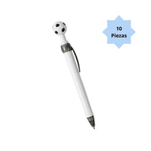 10 Pz Boligrafo Soccer Tinta Negra Personalizable Promoopcion