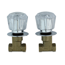 Llaves para Empotrar Roscables Maneral Acrilico, Jgo De 2Pz