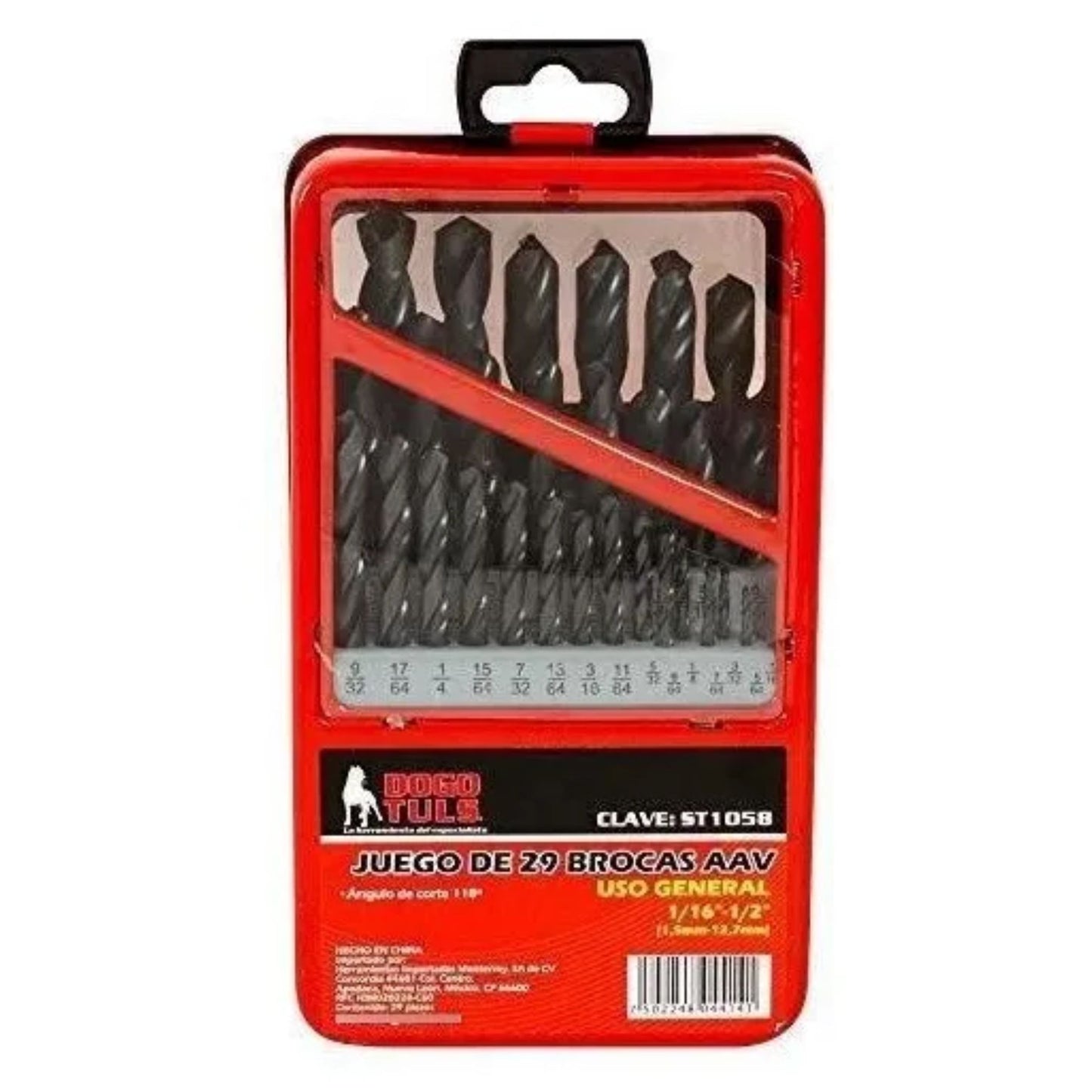 Juego 29 Brocas Dogotuls Uso General 1/16"-1/2"