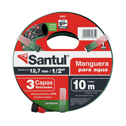 Manguera Reforzada 3 Capas 10m 1/2" Santul