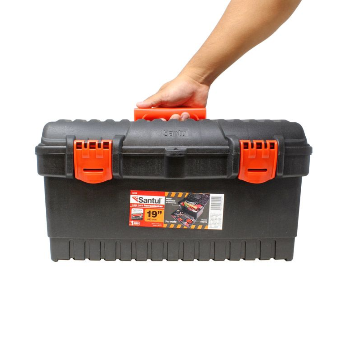 Caja para Herramienta 19" Negra con Charola Organizadora Santul