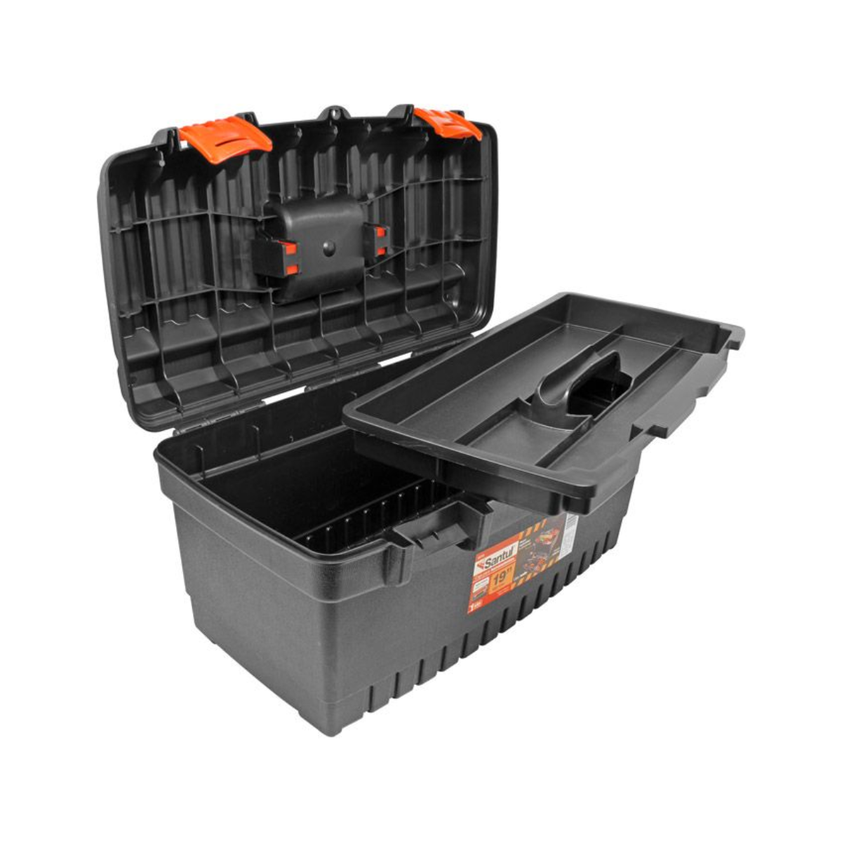 Caja para Herramienta 19" Negra con Charola Organizadora Santul