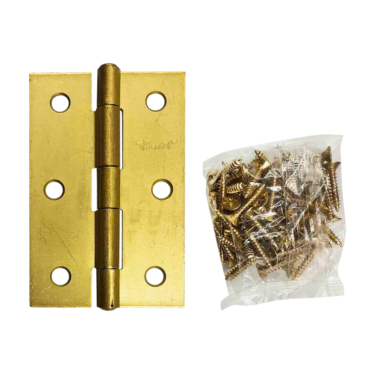 Bisagra 3 x 1 15/16 Santul Acero 20 Piezas Latonado Rectangulares