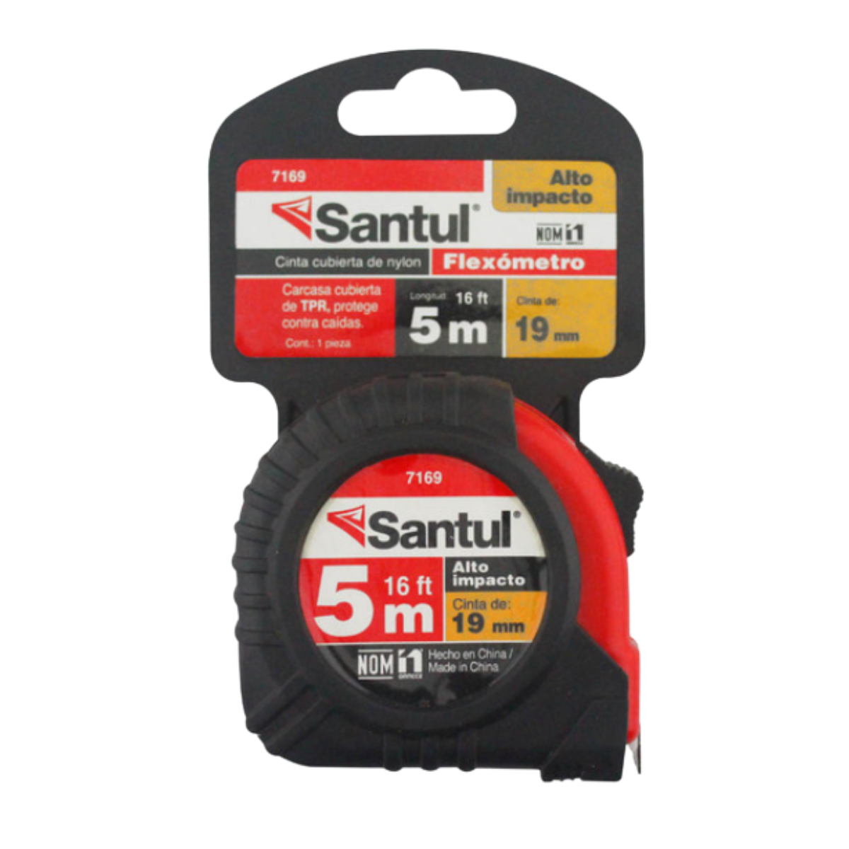 Flexómetro 5M X 19Mm Contra Impacto Santul 7169