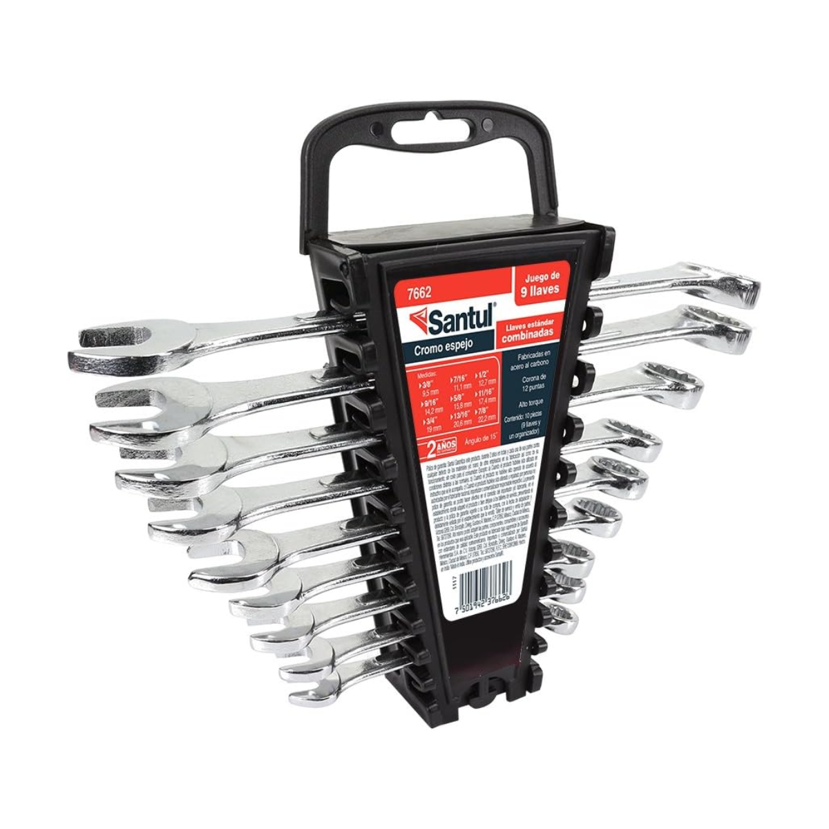 Juego de 9 Llaves Combinadas Estandar STD Santul