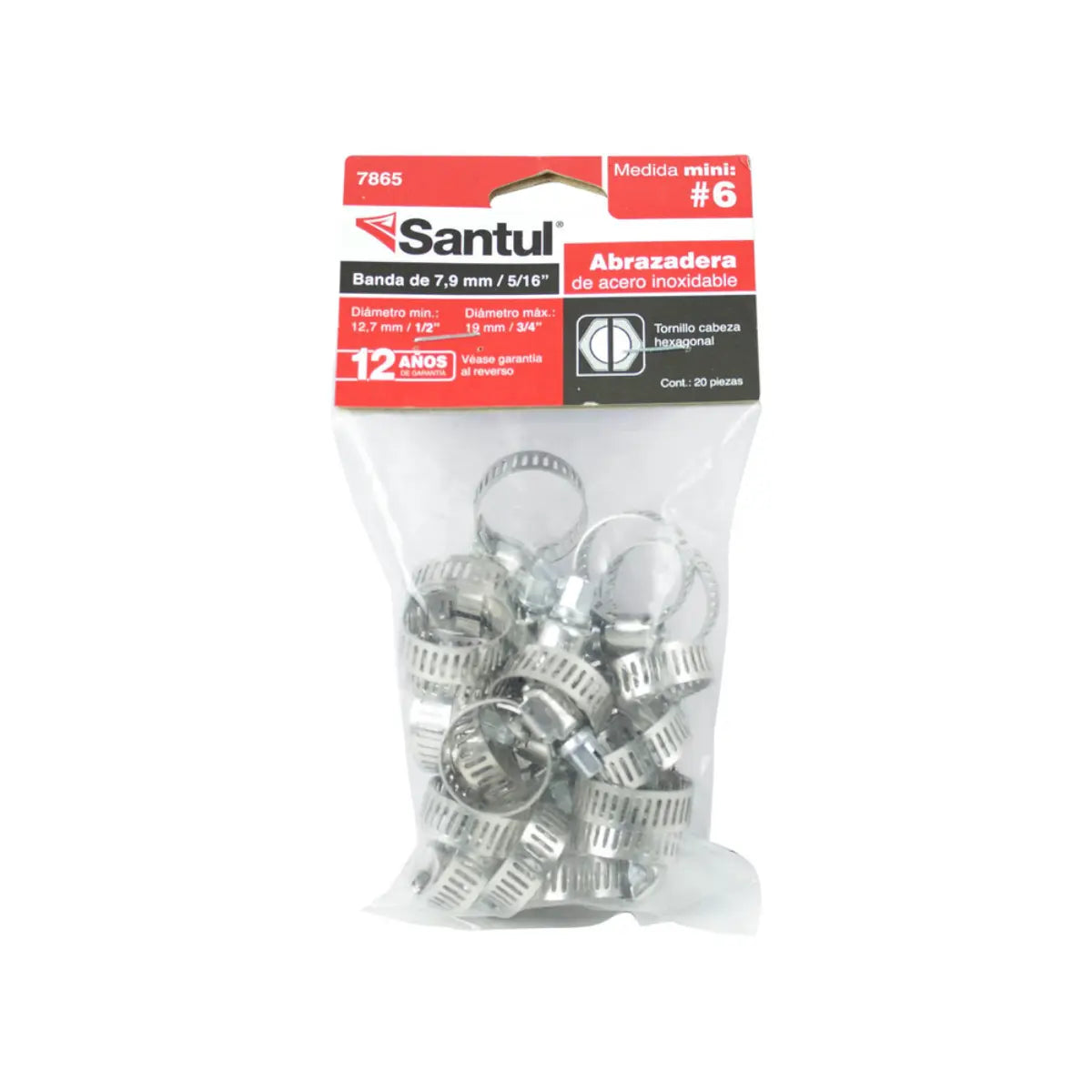 Bolsa 20 Abrazaderas Mini #6 Santul Santul