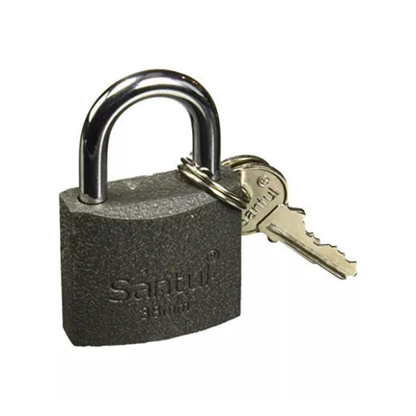 Candado de Hierro Gancho Estandar Llave Tradicional de Hierro 38 mm Santul