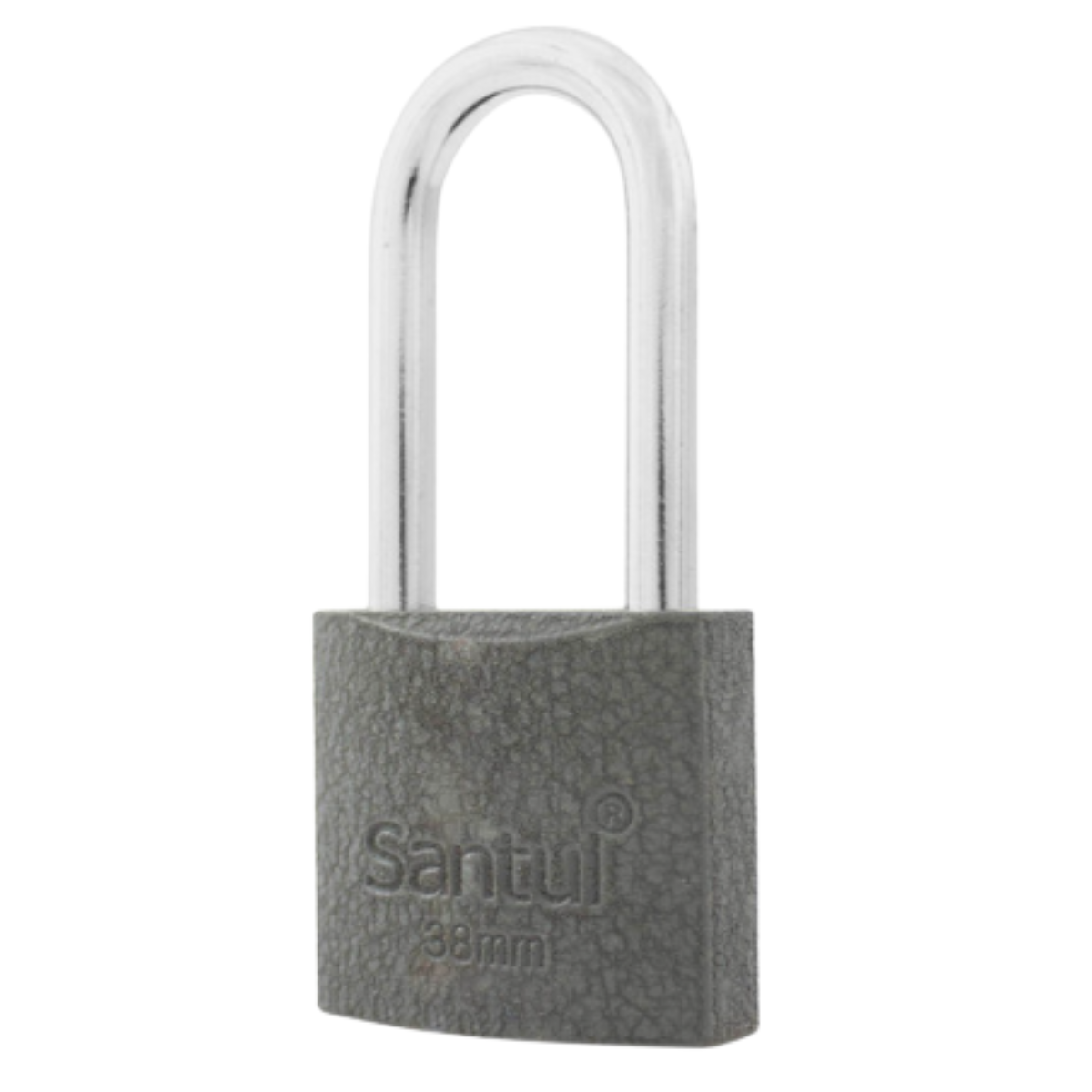 Candado Cuerpo de Hierro 38mm Llave Tradicional Gancho Largo Santul 8055