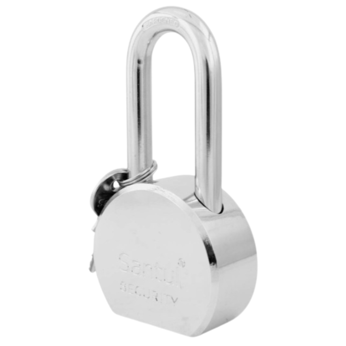 Candado Acero 65mm Máx Seguridad y Llave Tradicional Gancho Largo Santul 8061