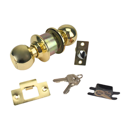 Cerradura de Pomo Tipo Esfera Laton Brillante Santul