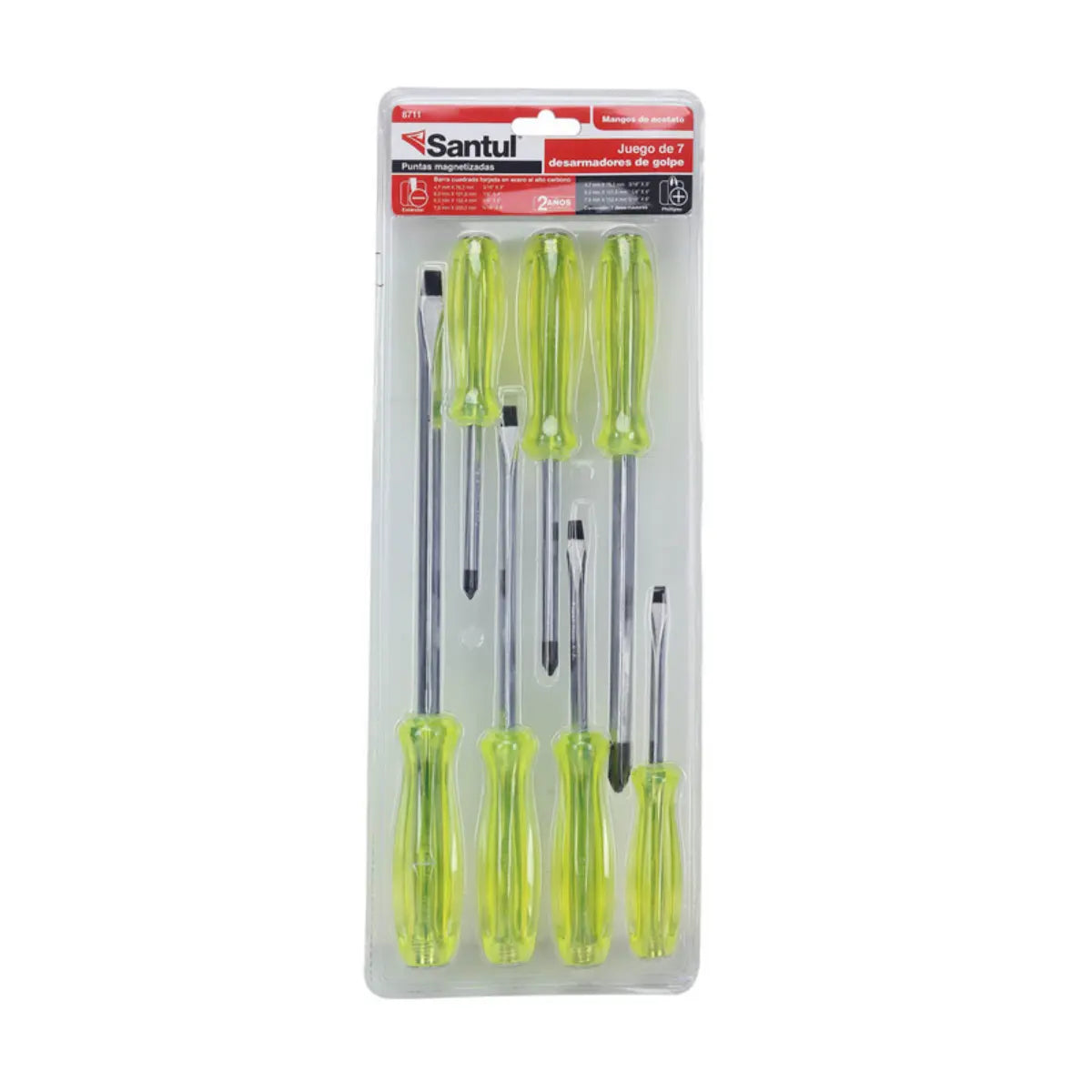 Desarmadores de Golpe Mango Santul Juego 7pz Santul
