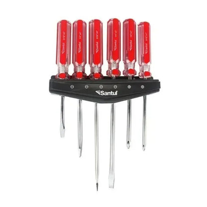 6pz Desarmador Mango PVC Santul Punta Philips Planas Santul