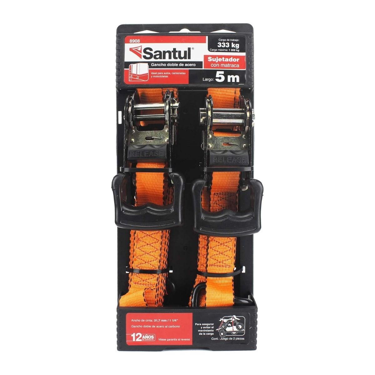 Sujetador Matraca Santul 1000 Kg Auto Motocicletas