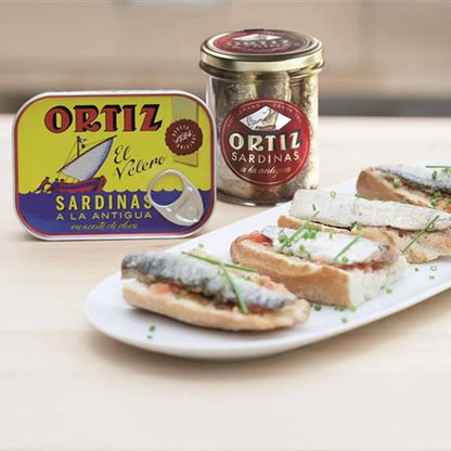 Sardina en Aceite de Oliva Ortiz 190g - Latería Fina La casa del bacalao